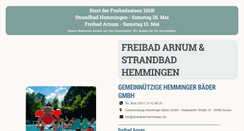 Desktop Screenshot of freibad-arnum.de